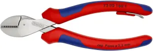 Кусачки бокові (бокорізи) компактні X-Cut, діаметр 12,0мм, 160мм KNIPEX 73 05 160 T, зі страхувальним кріпленням, хромовані №5