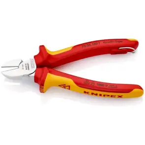 Кусачки бокові (бокорізи), діаметр 4,0мм, 160мм VDE KNIPEX 70 06 160 T BK, зі страхувальним кріпленням, хромовані №2