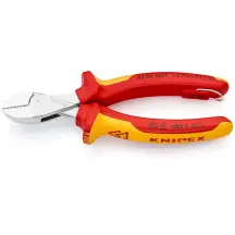 Кусачки боковые (бокорезы) компактные X-Cut, диаметр 12,0мм, 160мм VDE KNIPEX 7306 160 Т BK, со страховочным креплением, хромовая купить