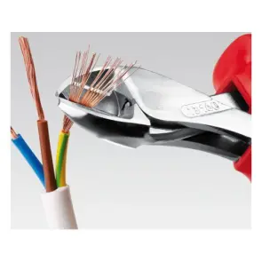 Кусачки бокові (бокорізи) компактні X-Cut, діаметр 12,0мм, 160мм VDE KNIPEX 73 06 160 Т BK, зі страхувальним кріпленням, хромова №4