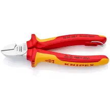 Кусачки бокові (бокорізи), діаметр 4,0мм, 160мм VDE KNIPEX 70 06 160 T, зі страхувальним кріпленням, хромовані купити