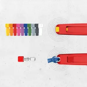 Клипсы для стропы безопасности Tethered Tool KNIPEX 00 62 10 TR, 10шт №2