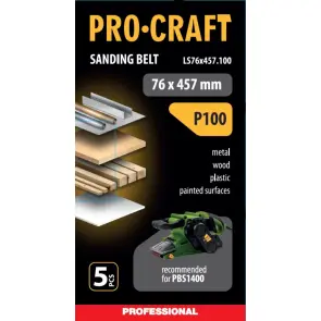 Стрічка шліфувальна Procraft LS76x457.100 (5 шт) №2