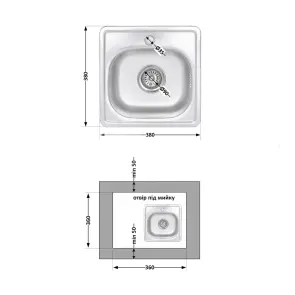 Змішувач для кухНі U-образний Brinex Pure 015F U-образний Chrome BRIPUR015FCRM + Кухонна мийка Brinex 3838 0,6 мм Satin (BRIN3835SAT06) №10