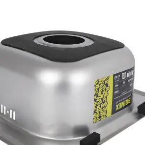 Змішувач для кухНі U-образний Brinex Pure 015F U-образний Chrome BRIPUR015FCRM + Кухонна мийка Brinex 3838 0,6 мм Satin (BRIN3835SAT06) №14