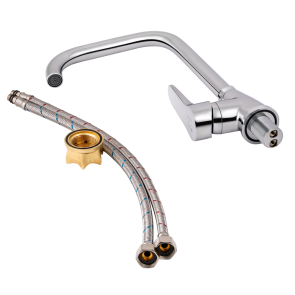 Змішувач для кухНі Lidz Nicole 014F1 (k35) LDNIC014F1CRM22010 Chrome + Кухонна мийка Brinex 6060-L 0,6 мм Satin (BRIN6060LSAT06) №7