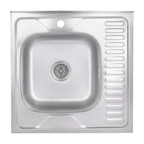 Змішувач для кухНі U-образний Brinex Pure 015F U-образний Chrome BRIPUR015FCRM + Кухонна мийка Brinex 6060-L 0,6 мм Satin (BRIN6060LSAT06) №9