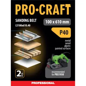 Стрічка шліфувальна Procraft LS100x610.40 (5 шт) №2