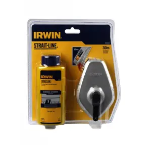 Шнур разметочный 30м/100', + Мел для разметки синий 113г, IRWIN №1
