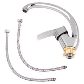 Смеситель Для кухни Lidz Anny 008F (k40) LDANN008FCRM35123 Chrome + Кухонная мойка Brinex 6080-L 0,6 мм Satin (BRIN6080LSAT06) №7