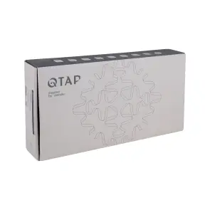 Змішувач для раковини Qtap Gemini високий QTGEM269GMB45680 Gunmetal Black PVD + Комплект Qtap Dove: Раковина накладна Овальна 415x340x140 мм White + Донний клапан PU02 №6