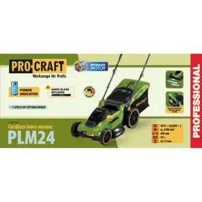 Акумуляторна газонокосарка Procraft PLM24 (2 АКБ 8 Аг+ Швидка зарядка) №3