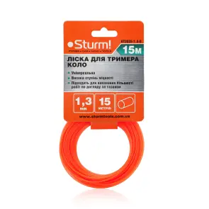 Леска для триммера, круг (1.3 мм 15 м) Sturm GT3535-1.3-0 №2