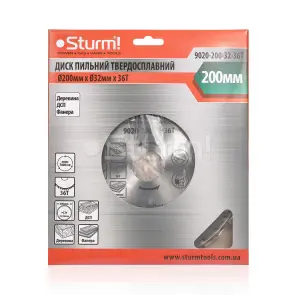 Диск пильный 200х32/30 мм 36 зубов по дереву Sturm 9020-200-32-36T №3