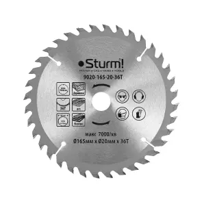 Диск пильный по дереву Sturm 9020-165-20-36T, 165х20 мм 36 зуба №1