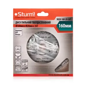 Диск пильный по дереву (160х20 мм; 36T) Sturm 9020-160-20-36T №3