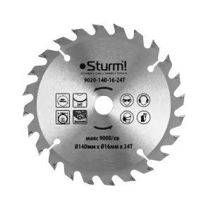 Диск пильный по дереву (140х16 мм; 24T) Sturm 9020-140-16-24T №1