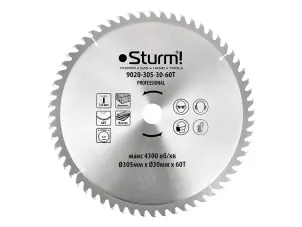 Диск пильный 305х30 мм 60 зубов по дереву для MS55305BL Sturm 9020-305-30-60T №1
