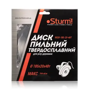Диск пильный по дереву Sturm 9020-185-20-48T, 185х20 мм 48 зубов №3