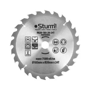 Диск пильний по дереву Sturm 9020-185-20-24T, 180х20 мм 24 зуби №1
