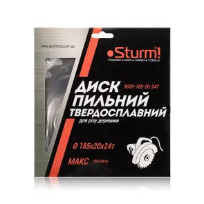 Диск пильний по дереву Sturm 9020-185-20-24T, 180х20 мм 24 зуби №3