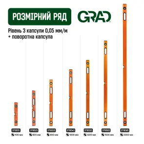 Рівень 3 капсули + поворотна капсула 2 рукоятки 80см GRAD (3718535) №7