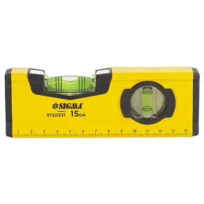 Уровень магнитный 2 капсулы 15см SIGMA (3720331) №1