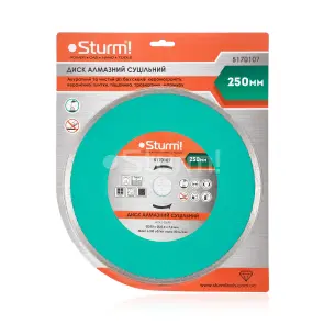 Диск алмазный сплошной (250x25.4 мм) Sturm 5170107 №3