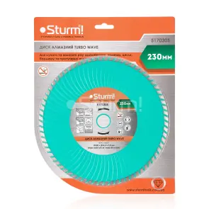Диск алмазный Turbo Wave 230x22 мм Sturm 5170305 №3