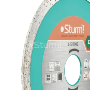 Диск алмазный сплошной 125x22 мм Sturm 5170102 №2
