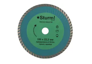 Алмазный диск Sturm ТурбоWave d=180 мм 9020-04-180x22-TW №3