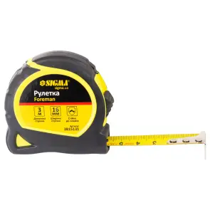Рулетка Foreman 3м×16мм без ремешка SIGMA (3815131) №2