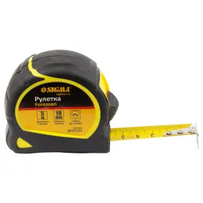 Рулетка Foreman 5м×19мм без ремешка SIGMA (3815151) №2