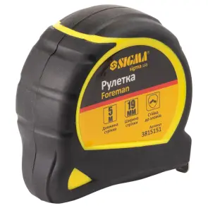 Рулетка Foreman 5м×19мм без ремешка SIGMA (3815151) №8