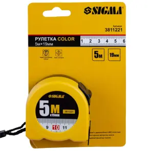 Рулетка Color 5м×19мм SIGMA (3811221) №6