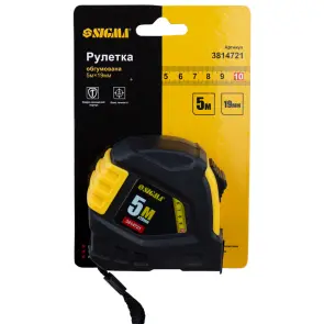 Рулетка обгумована 5м×19мм SIGMA (3814721) №6