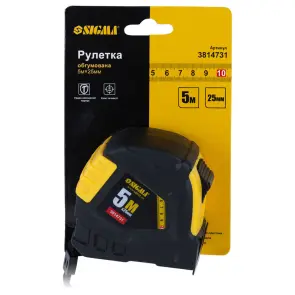 Рулетка обгумована 5м×25мм SIGMA (3814731) №8