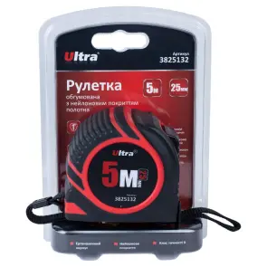 Рулетка обгумована з нейлоновим покриттям полотна 5м×25мм ULTRA (3825132) №8