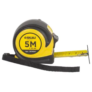 Рулетка обрезиненная Compact двухстороннее полотно/зацеп 5м×25мм SIGMA (3814641) №2