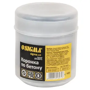 Коронка по бетону Ø65×70мм 8 зубців (тубус) SIGMA (1513071) №5