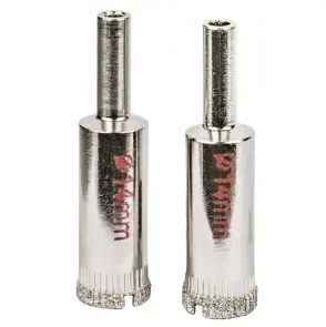 Коронки алмазные по керамике и стеклу Ø14мм (КРАТНО 2шт) SIGMA (1541141) №2