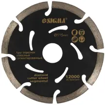 Круг алмазний по залізобетону "Глибокий різ" Ø115×2.2×22.2мм, 13200об/хв SIGMA (1923021)