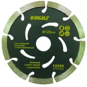 Круг алмазный сегментированный Ø400×25.4мм, 3800об/мин SIGMA (1922401) №1