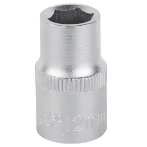 Насадка шестигранна коротка 1/2" 12мм CrV mid SIGMA (6071121) №1