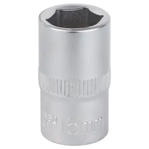Насадка шестигранная короткая 1/2" 15мм CrV mid SIGMA (6071151) №1