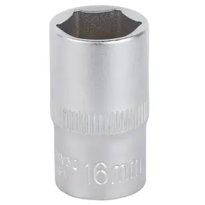 Насадка шестигранна коротка 1/2" 16мм CrV mid SIGMA (6071161) №1