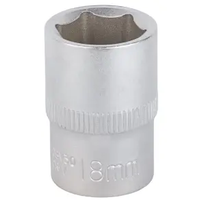 Насадка шестигранна коротка 1/2" 18мм CrV mid SIGMA (6071181) №1