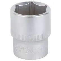 Насадка шестигранна коротка 1/2" 24мм CrV mid SIGMA (6071241)