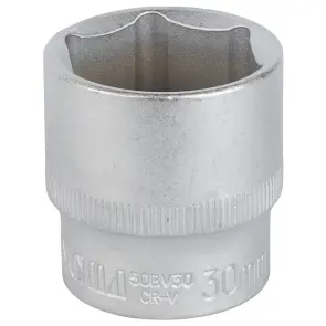 Насадка шестигранна коротка 1/2" 30мм CrV mid SIGMA (6071301) №1