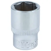 Насадка шестигранна коротка 1/4" 12мм CrV ULTRA (6060122)